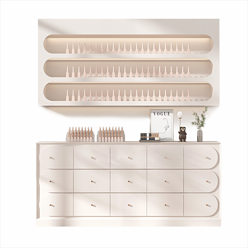 Interior Design Nail Salon - Vitrine de présentation multi-niveaux pour salon