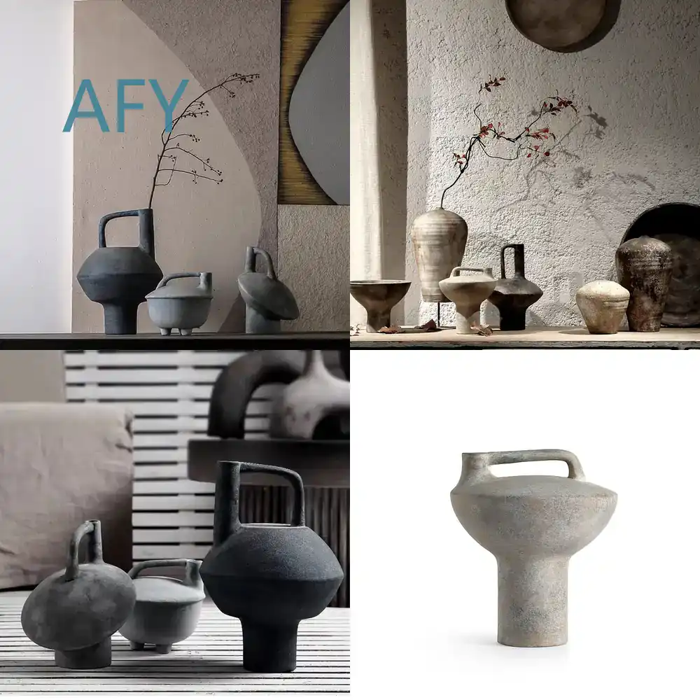 Interior Design Zen - Vase en céramique vintage Wabi Sabi