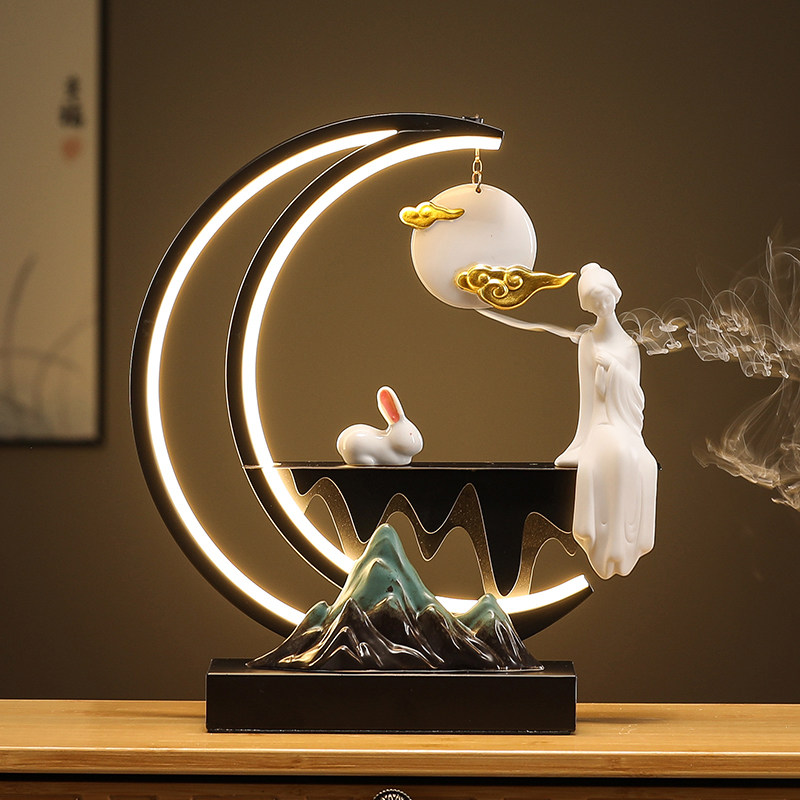 Interior Design Zen - Brûleur d'encens électrique à refoulement, brûleur