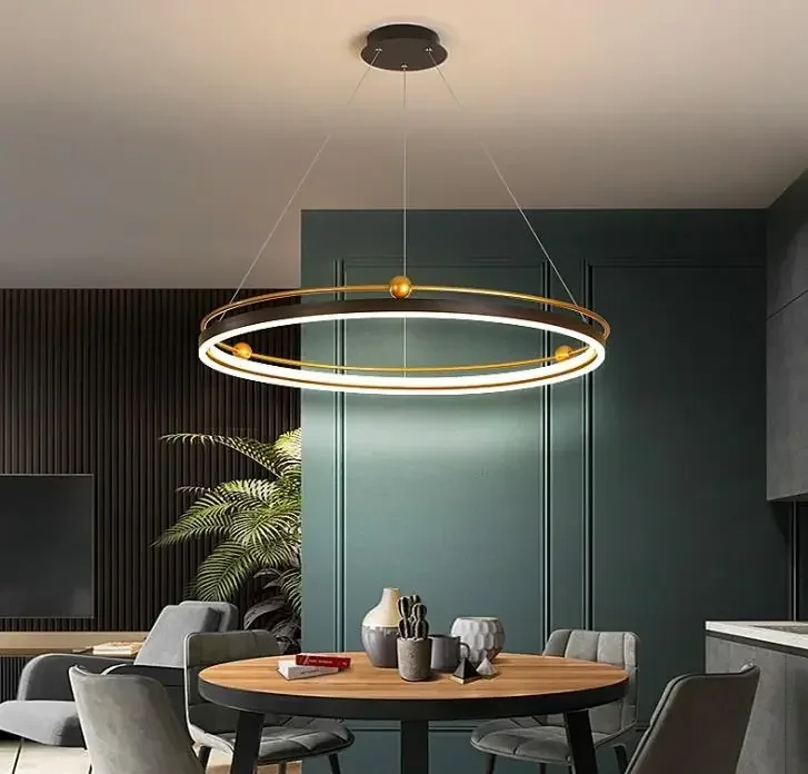 Engineering And Interior Design - Lustre led moderne cercle lumières pour