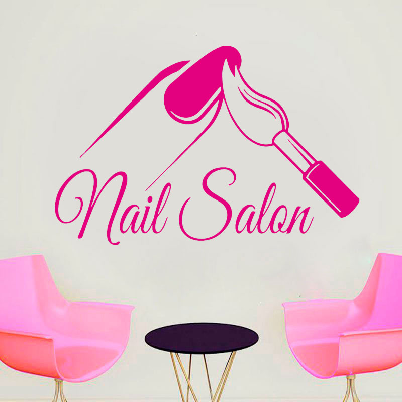 Autocollant mural pour salon d - Interior Design Nail Salon avis et prix