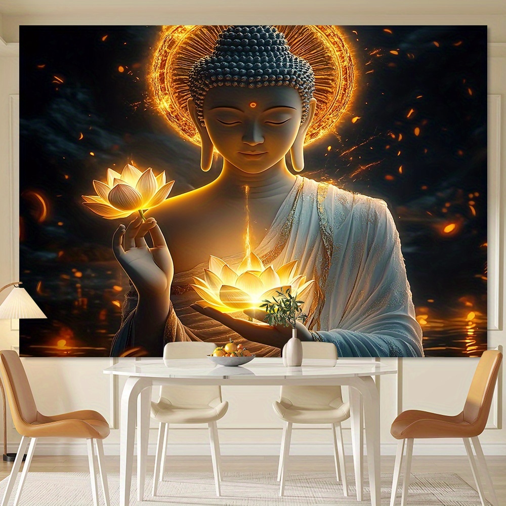 Art mural Bouddha avec fleur d - Interior Design Zen avis et prix