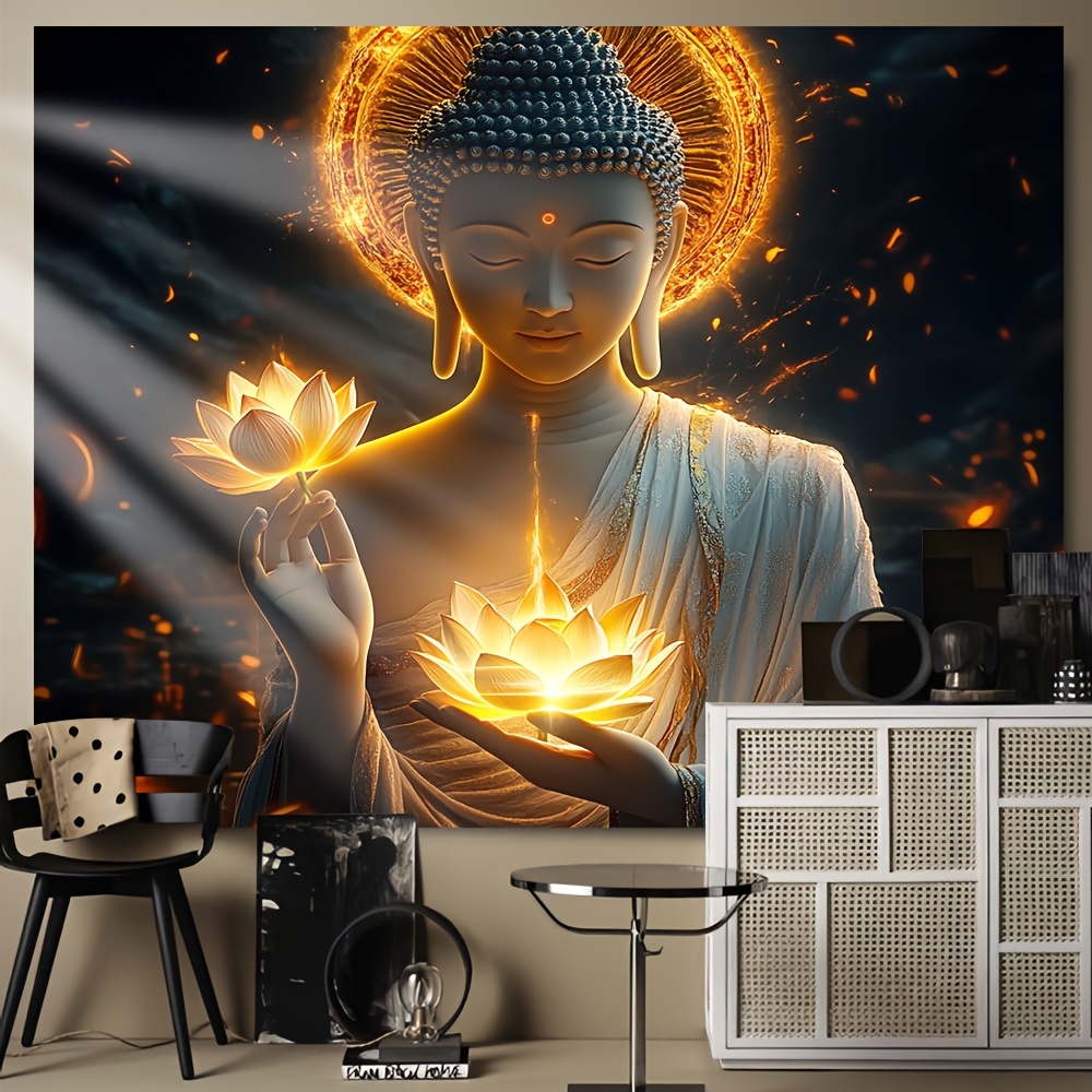 Art mural Bouddha avec fleur d - Interior Design Zen avis et prix