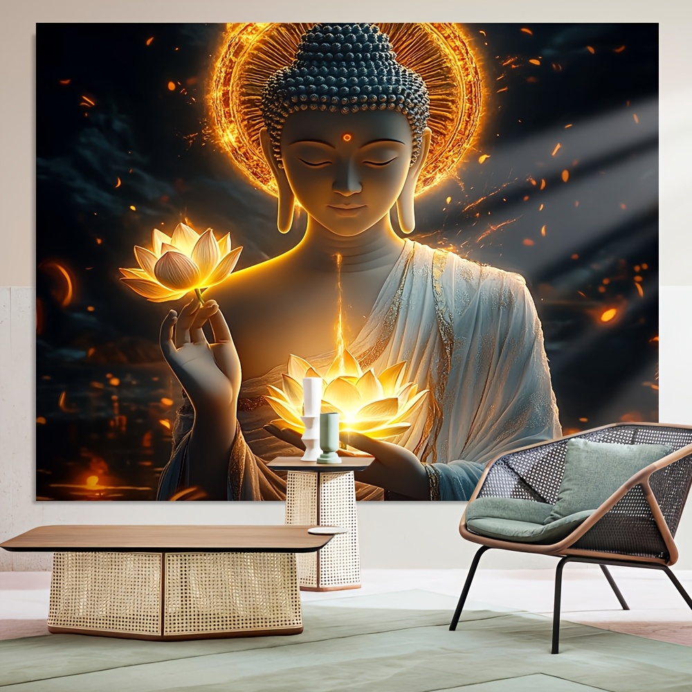 Art mural Bouddha avec fleur d - Interior Design Zen avis et prix