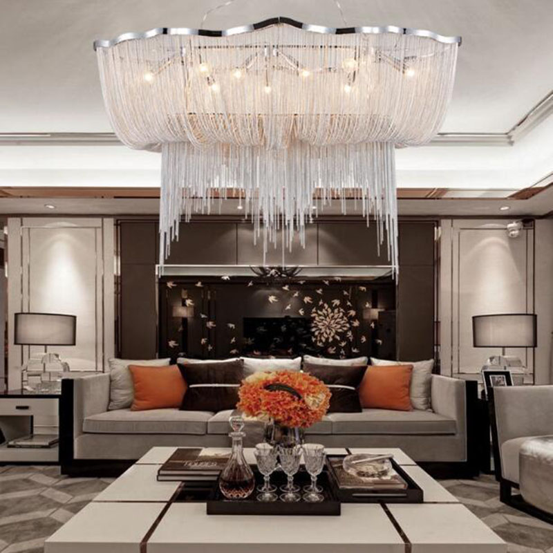 Lustre moderne en chaîne d'alu - Engineering And Interior Design avis et prix